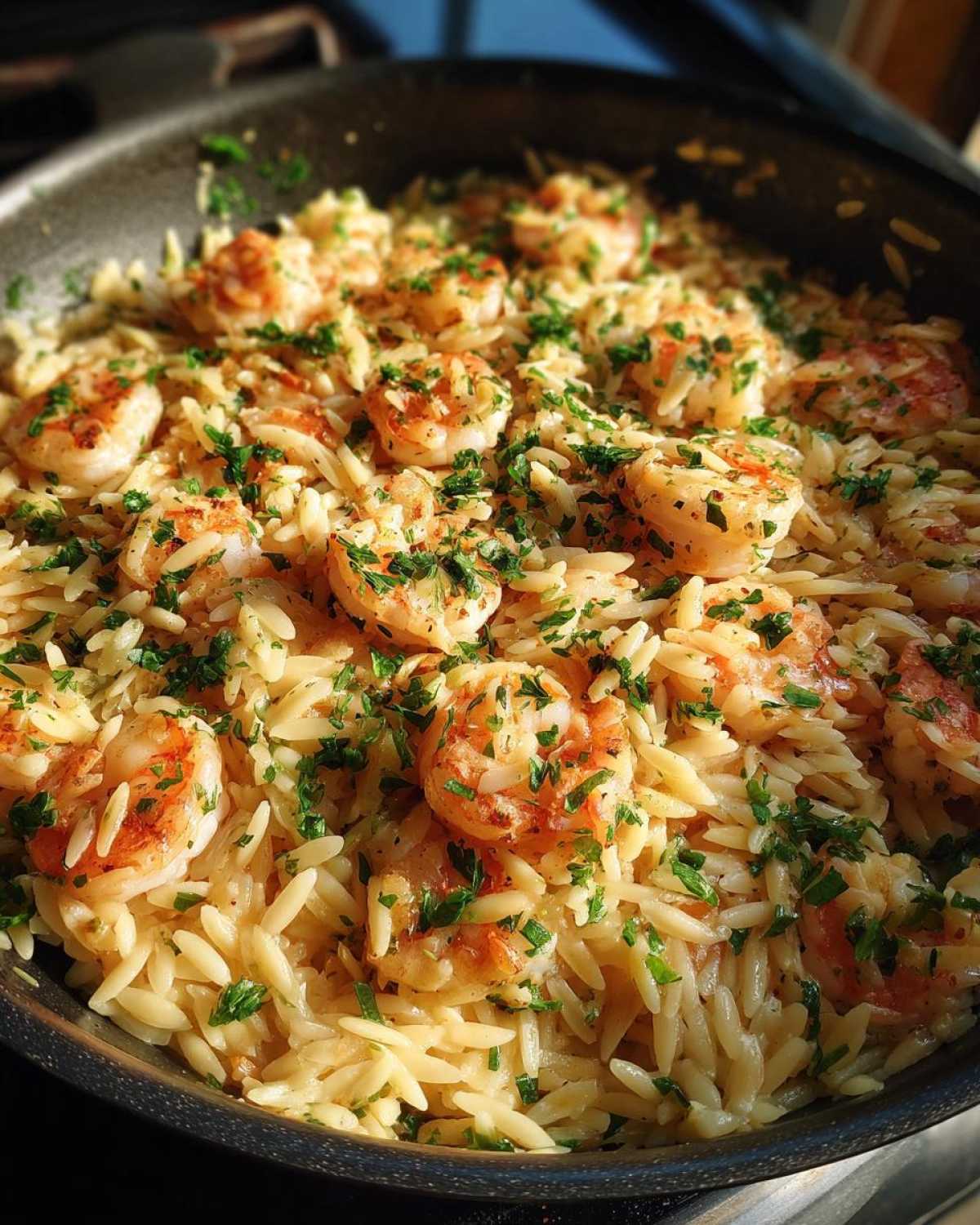 One-Pan Garlic Parmesan Orzo with Shrimp - detail 4