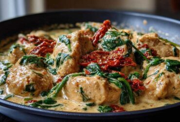 One-Pot Creamy Tuscan Chicken with Spinach