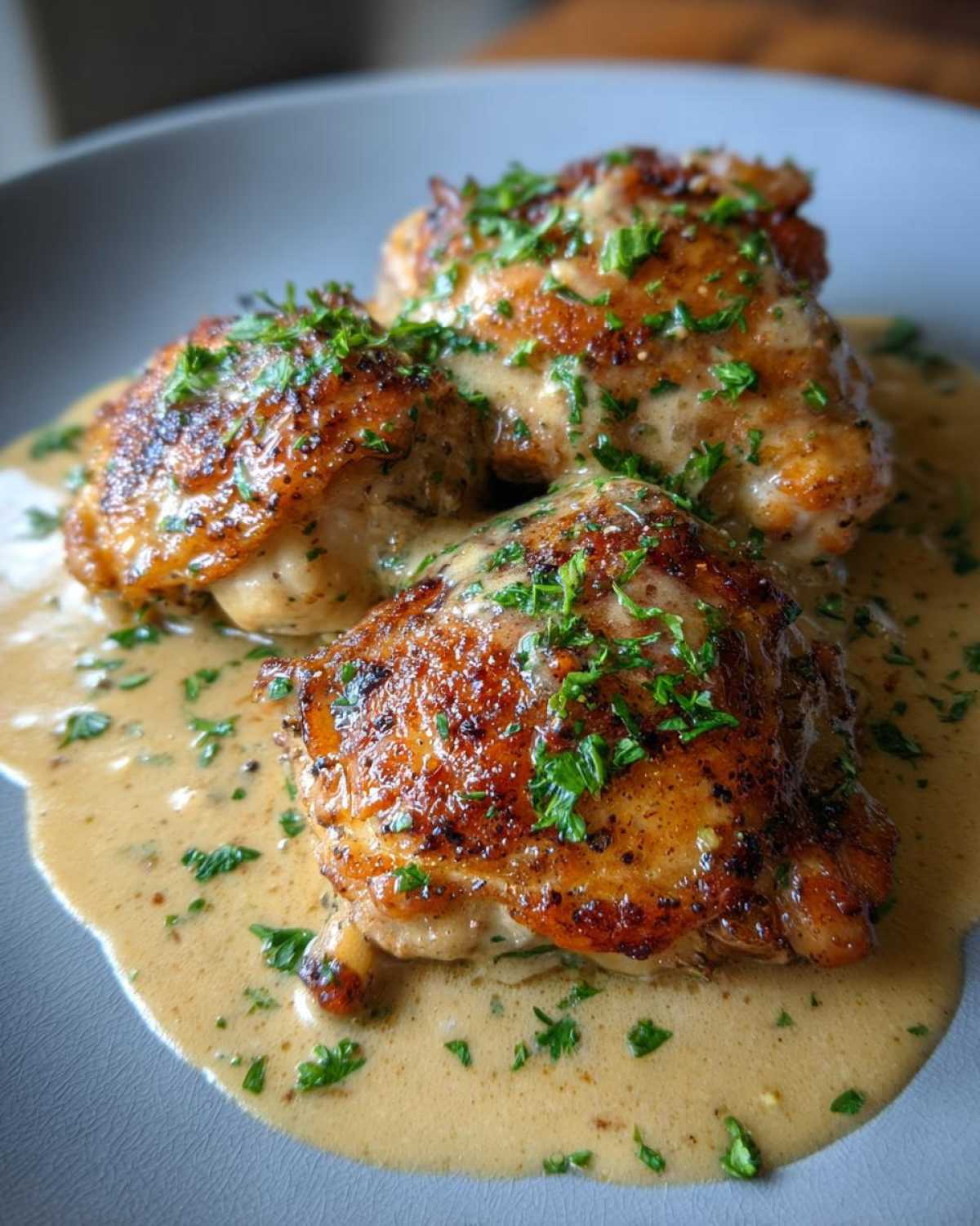 Pan-Seared Chicken in Apple Cider Cream Sauce - detail 1