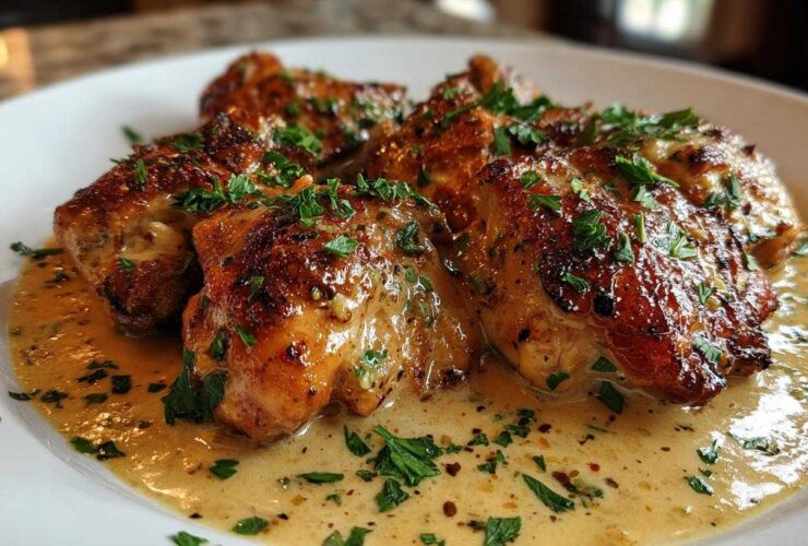 Pan-Seared Chicken in Apple Cider Cream Sauce