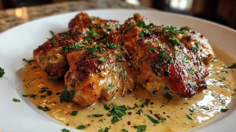 Pan-Seared Chicken in Apple Cider Cream Sauce