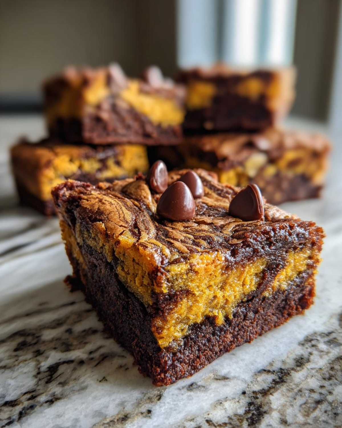 Pumpkin Chocolate Swirl Brownies - detail 2