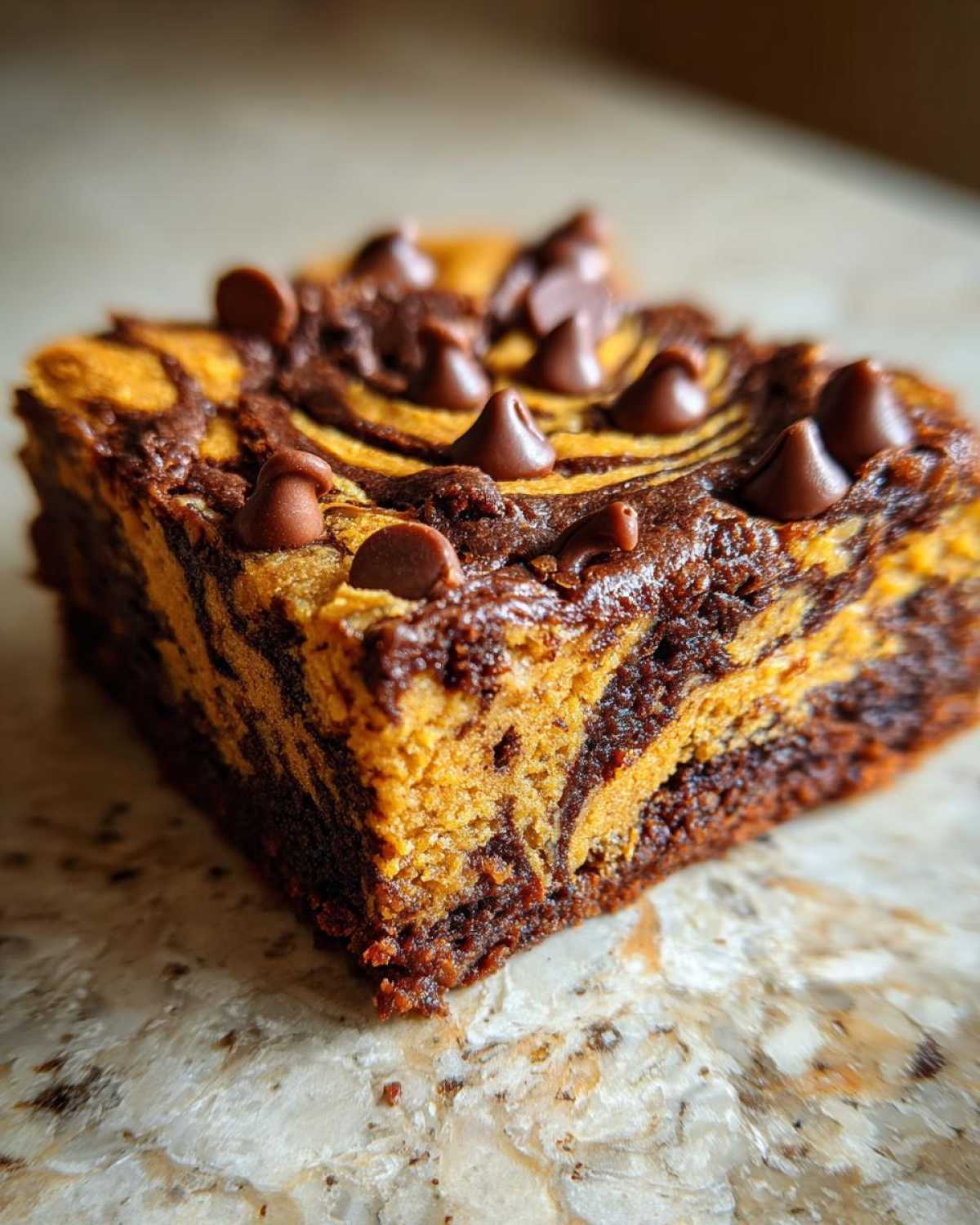 Pumpkin Chocolate Swirl Brownies - detail 4