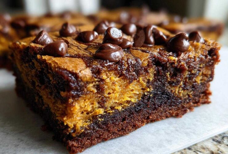 Pumpkin Chocolate Swirl Brownies