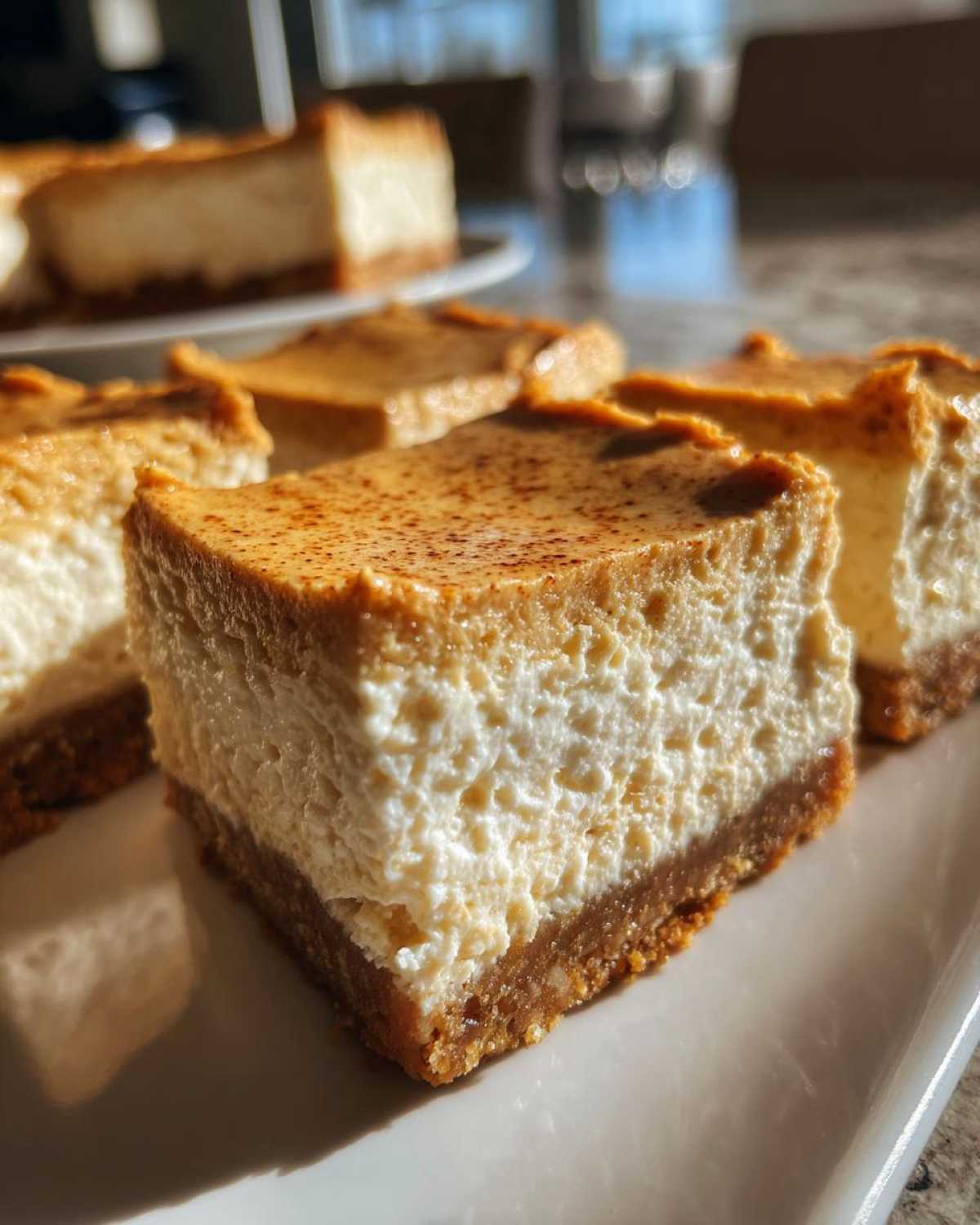 Pumpkin Spice Latte Cheesecake Bars - detail 1
