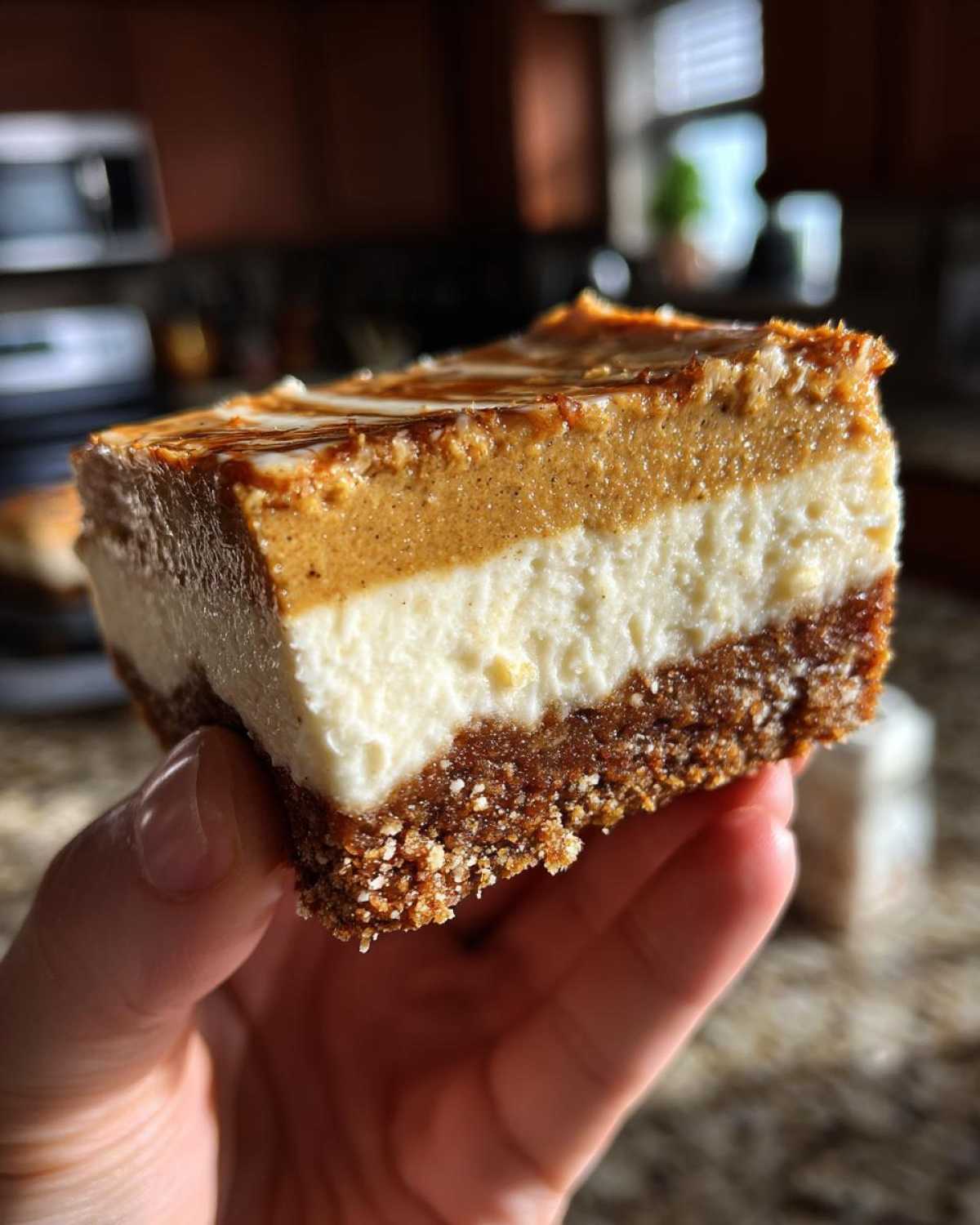 Pumpkin Spice Latte Cheesecake Bars - detail 3