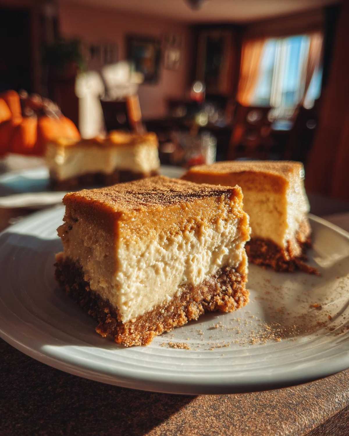 Pumpkin Spice Latte Cheesecake Bars - detail 4