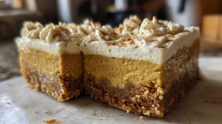 Pumpkin Spice Latte Cheesecake Bars