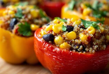 Quinoa Black Bean Stuffed Peppers