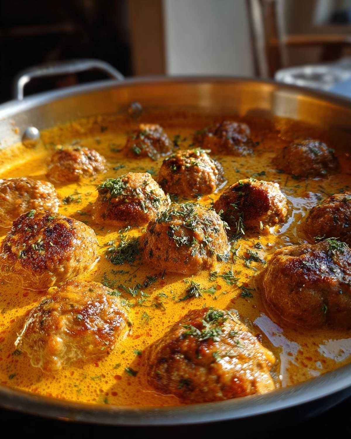 Skillet Turkey Meatballs in Pumpkin Curry Sauce - detail 3