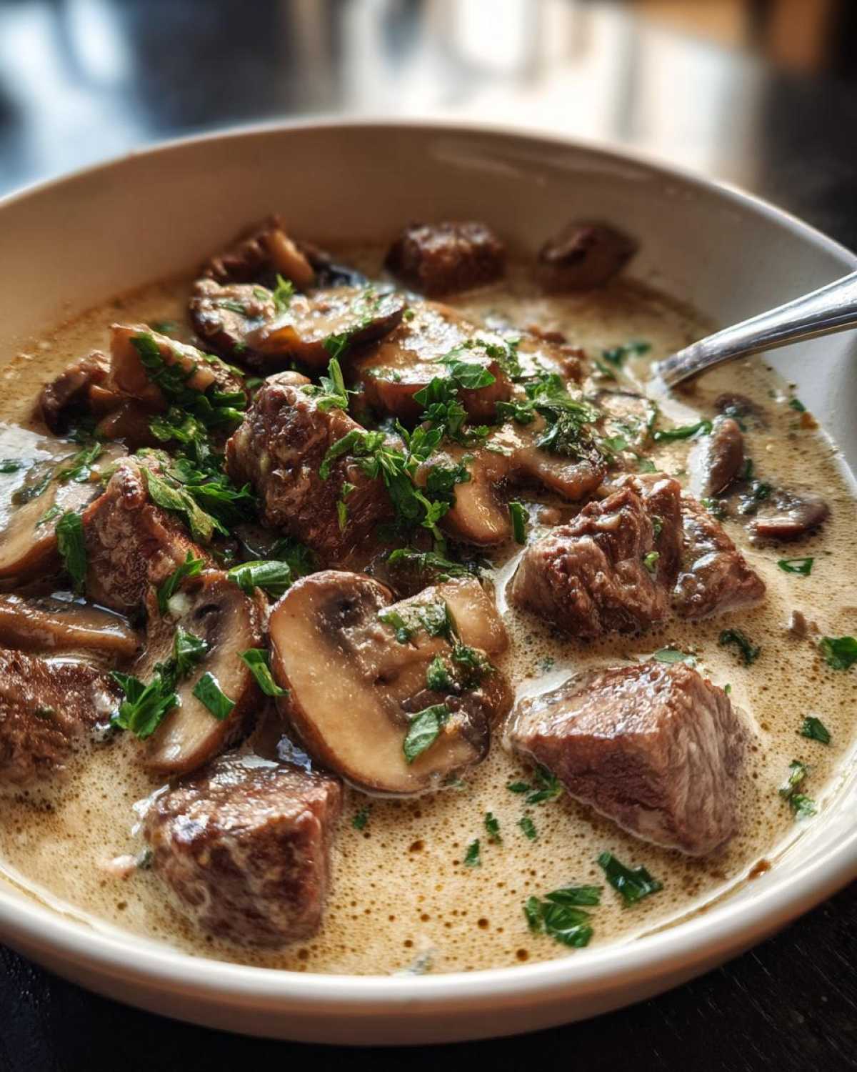 Slow Cooker Beef Stroganoff Soup - detail 2
