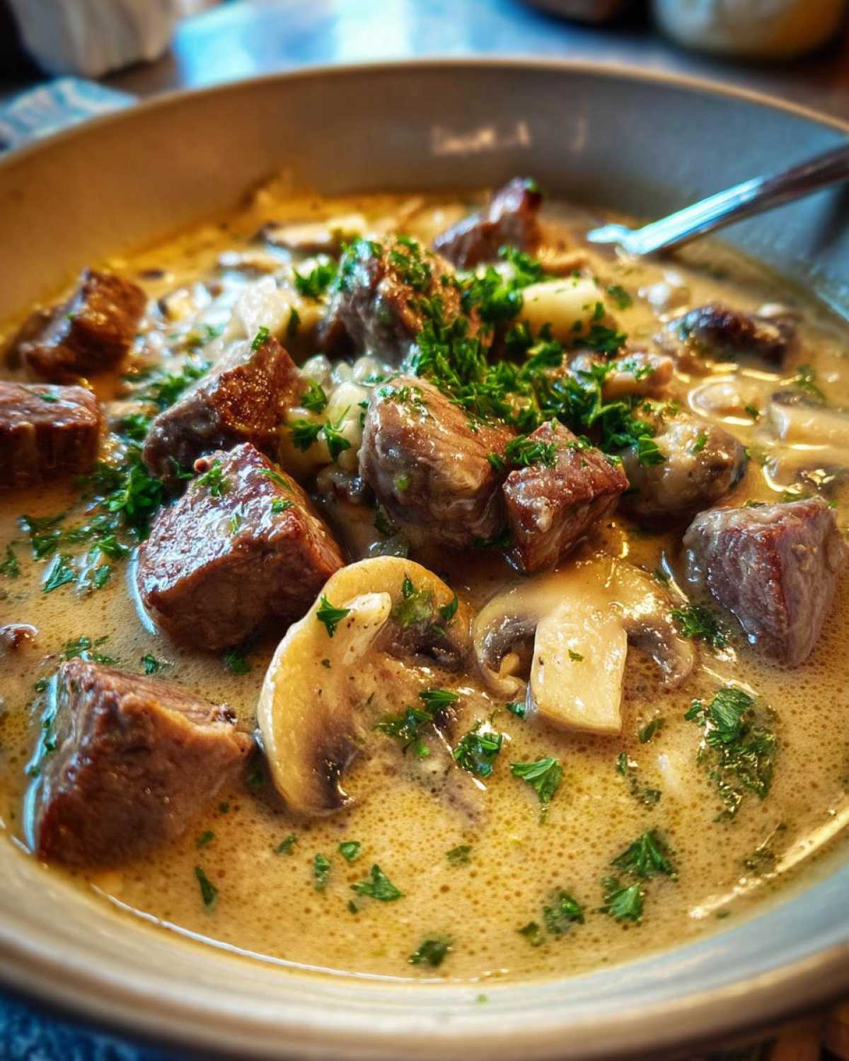 Slow Cooker Beef Stroganoff Soup - detail 4