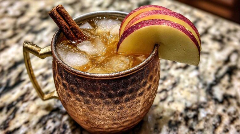Spiced Apple Moscow Mule (Autumn Cocktail)