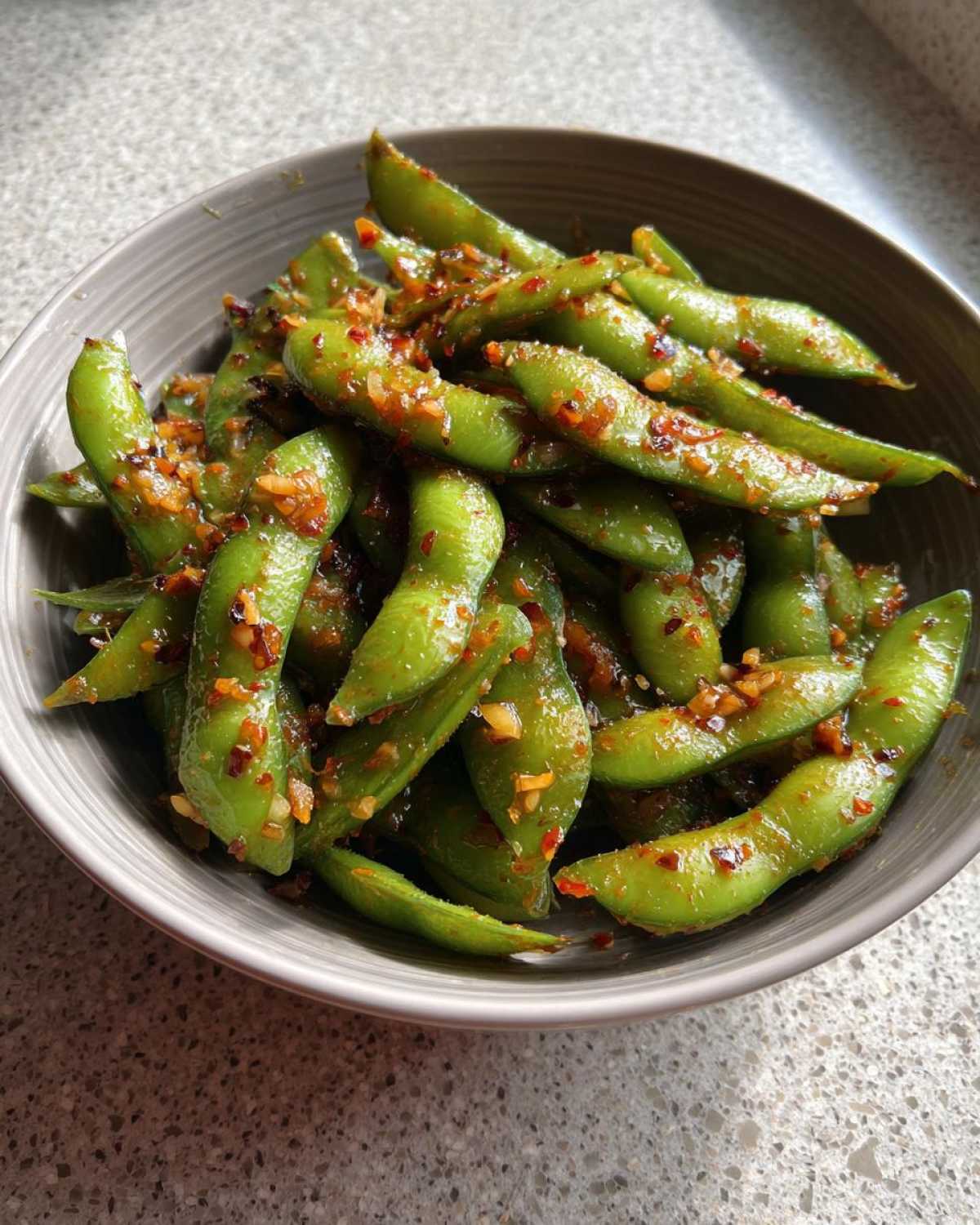 Spicy Garlic Edamame (Addictive Snack) - detail 3
