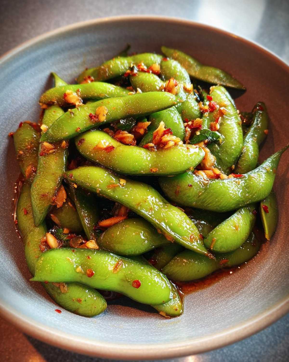 Spicy Garlic Edamame (Addictive Snack) - detail 4