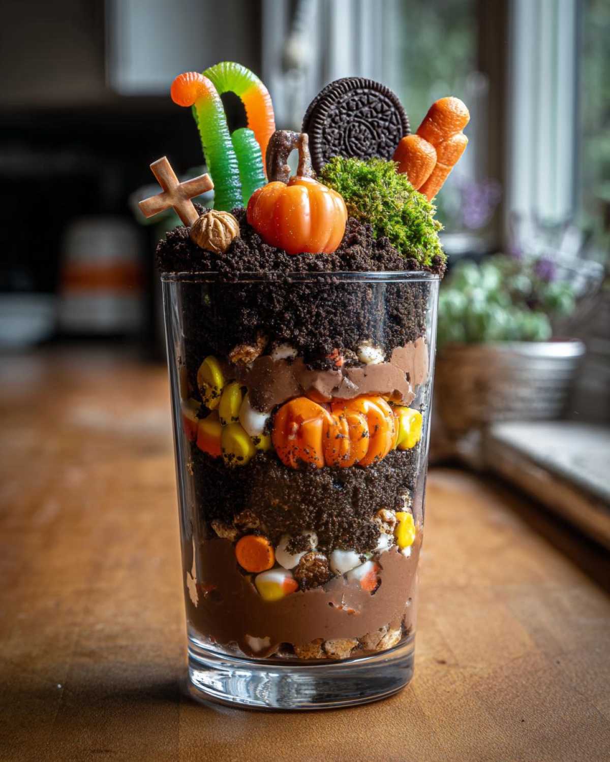 Spooky Halloween Graveyard Dirt Cups - detail 4