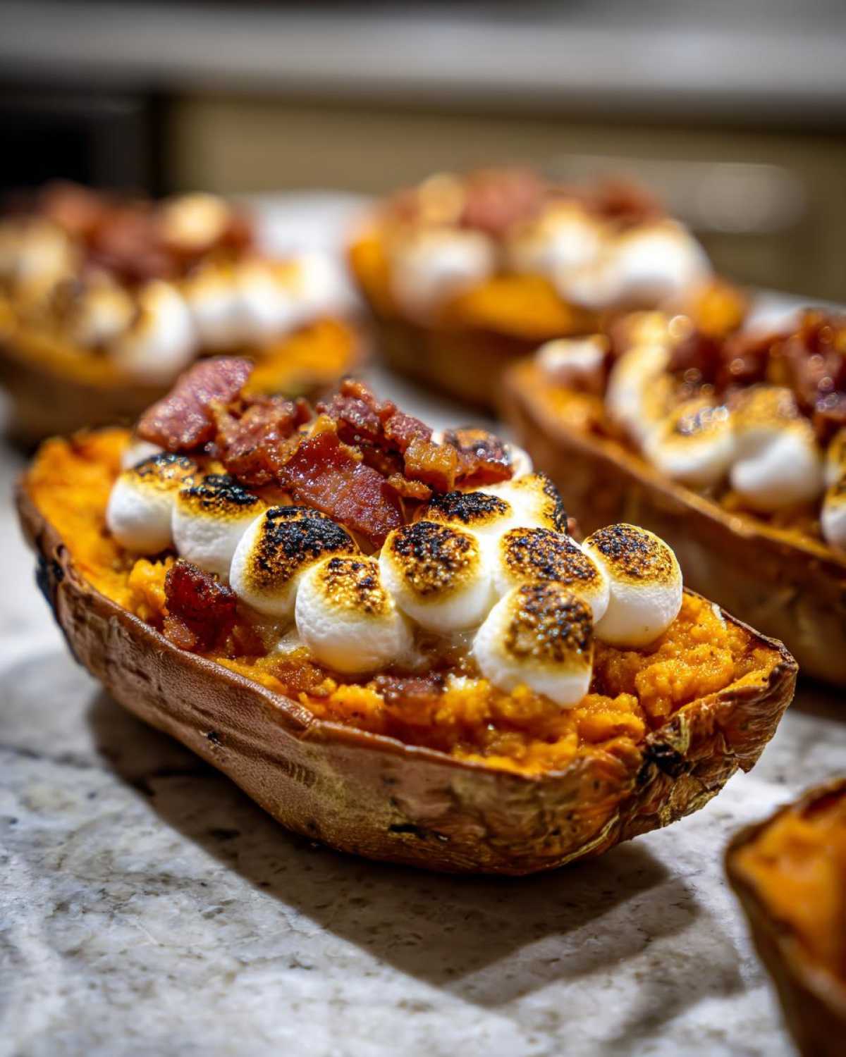 Sweet Potato Skins with Marshmallow and Bacon - detail 1