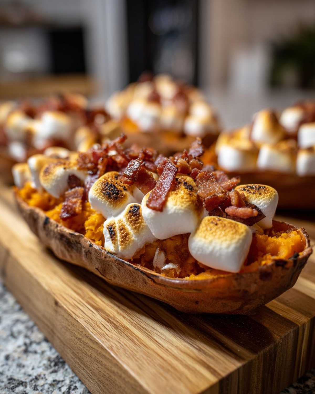 Sweet Potato Skins with Marshmallow and Bacon - detail 3