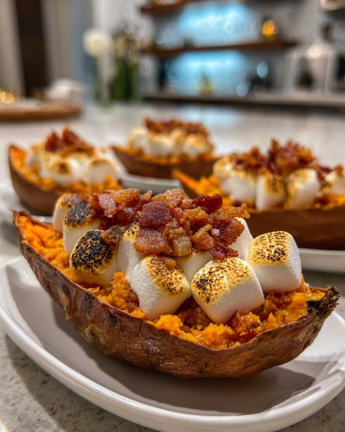 Sweet Potato Skins with Marshmallow and Bacon - detail 4