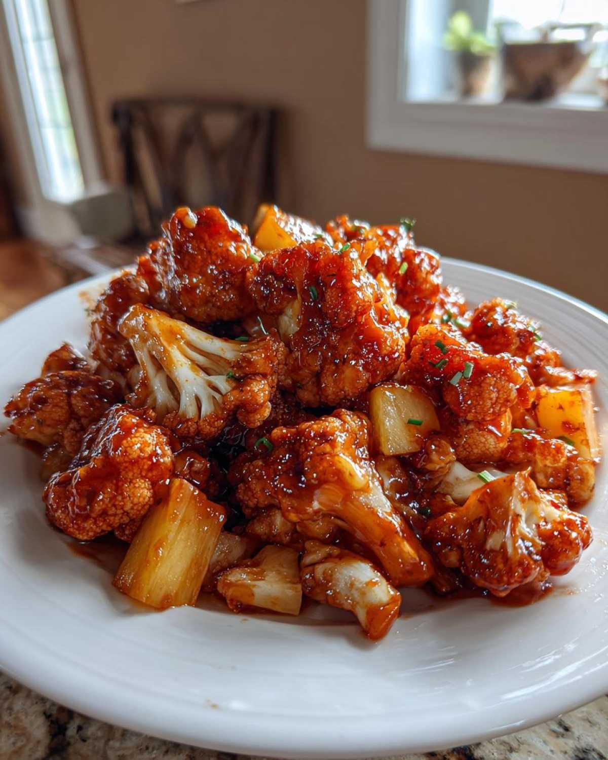 Sweet and Sour Cauliflower (Healthy Takeout Fix) - detail 3