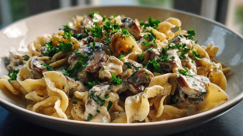 Vegan Creamy Mushroom Stroganoff