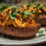 Whole30 BBQ Chicken Stuffed Sweet Potatoes