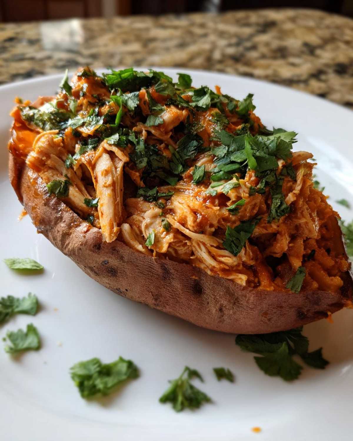 Whole30 BBQ Chicken Stuffed Sweet Potatoes - detail 2