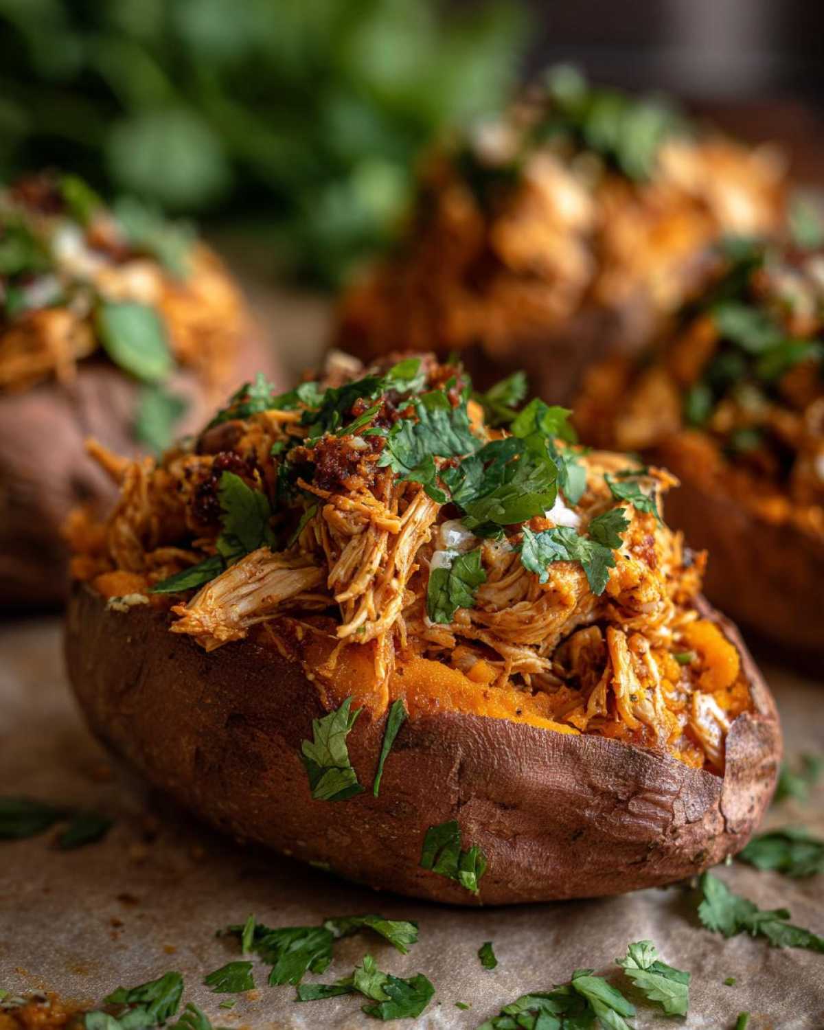 Whole30 BBQ Chicken Stuffed Sweet Potatoes - detail 3