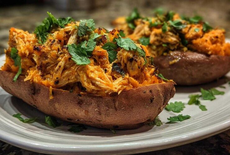 Whole30 BBQ Chicken Stuffed Sweet Potatoes