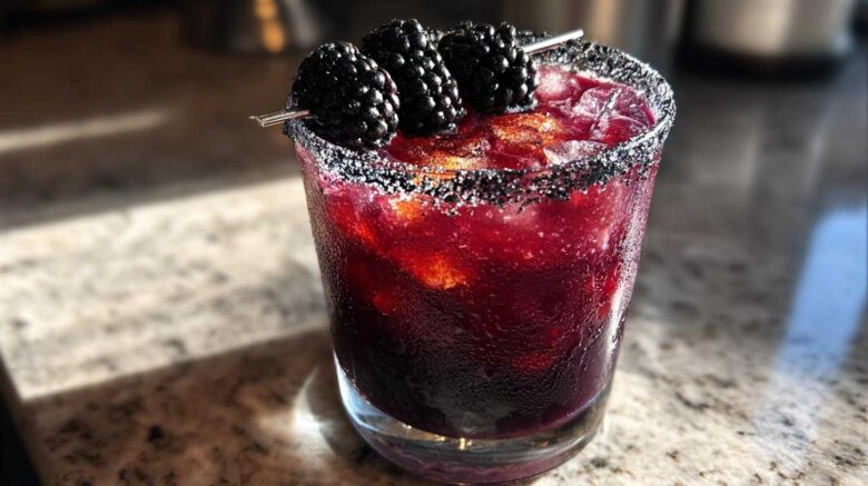 Witch’s Brew Blackberry Margarita (Halloween Cocktail)