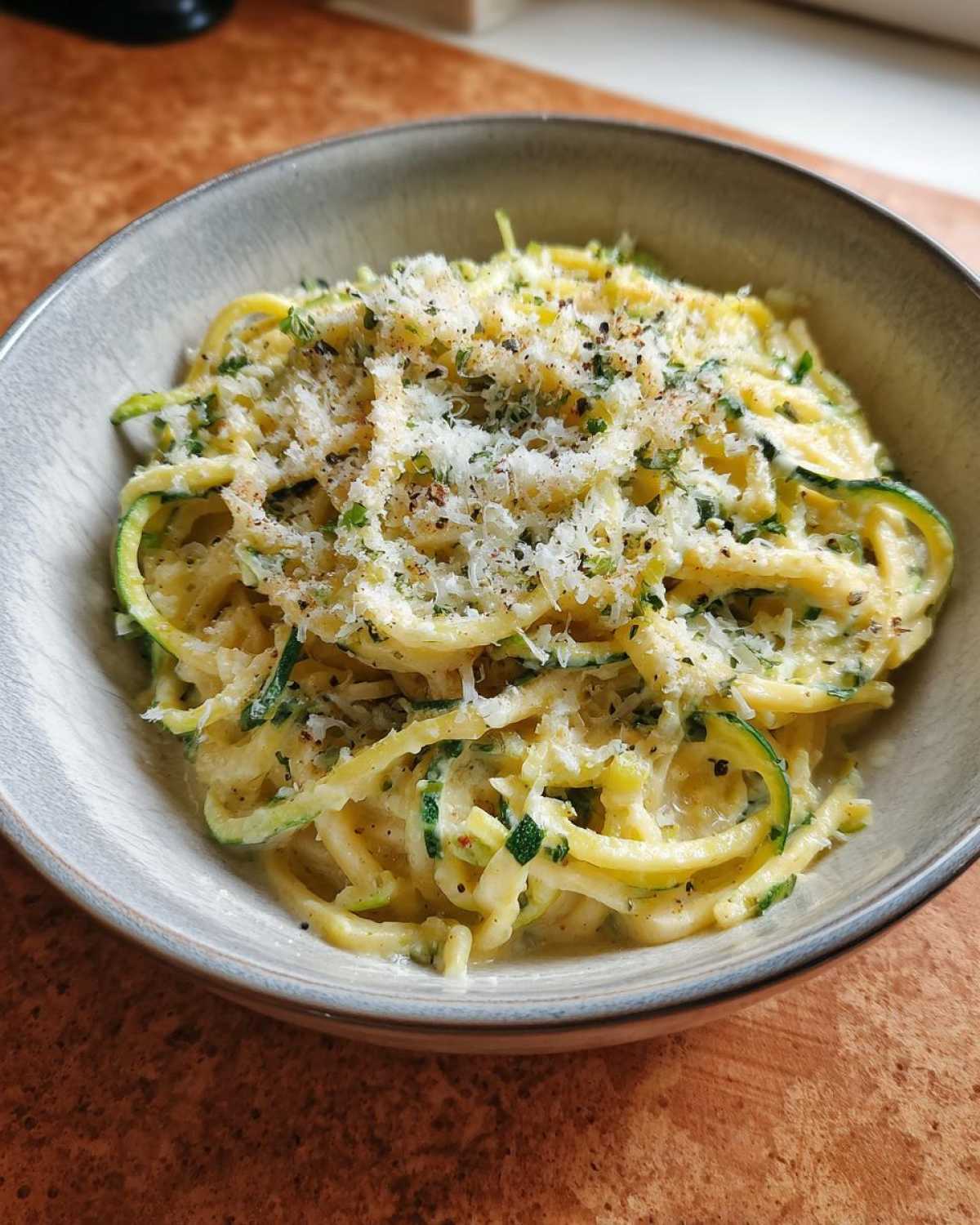 Zucchini Noodle Alfredo (Lightened Up) - detail 1
