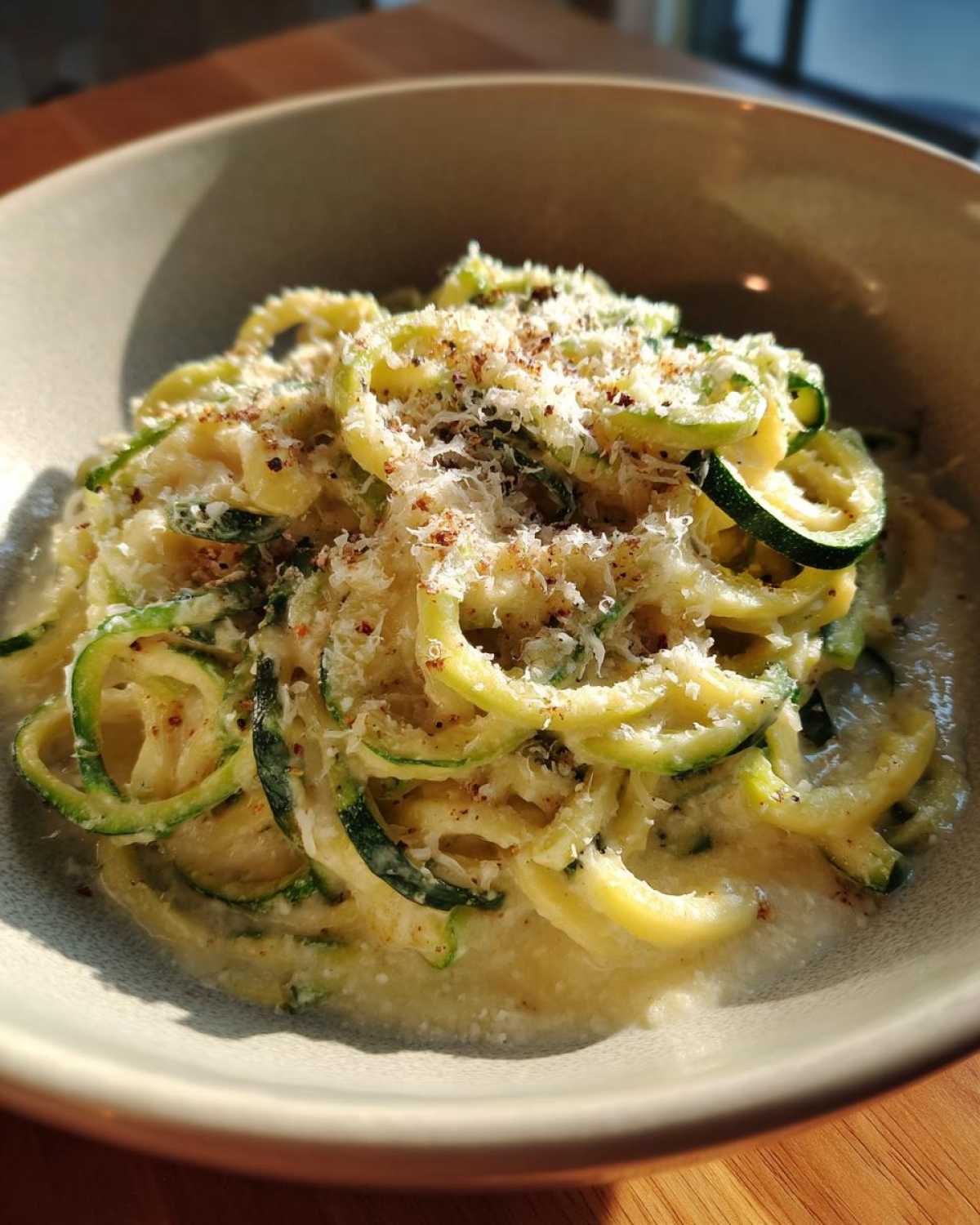 Zucchini Noodle Alfredo (Lightened Up) - detail 3
