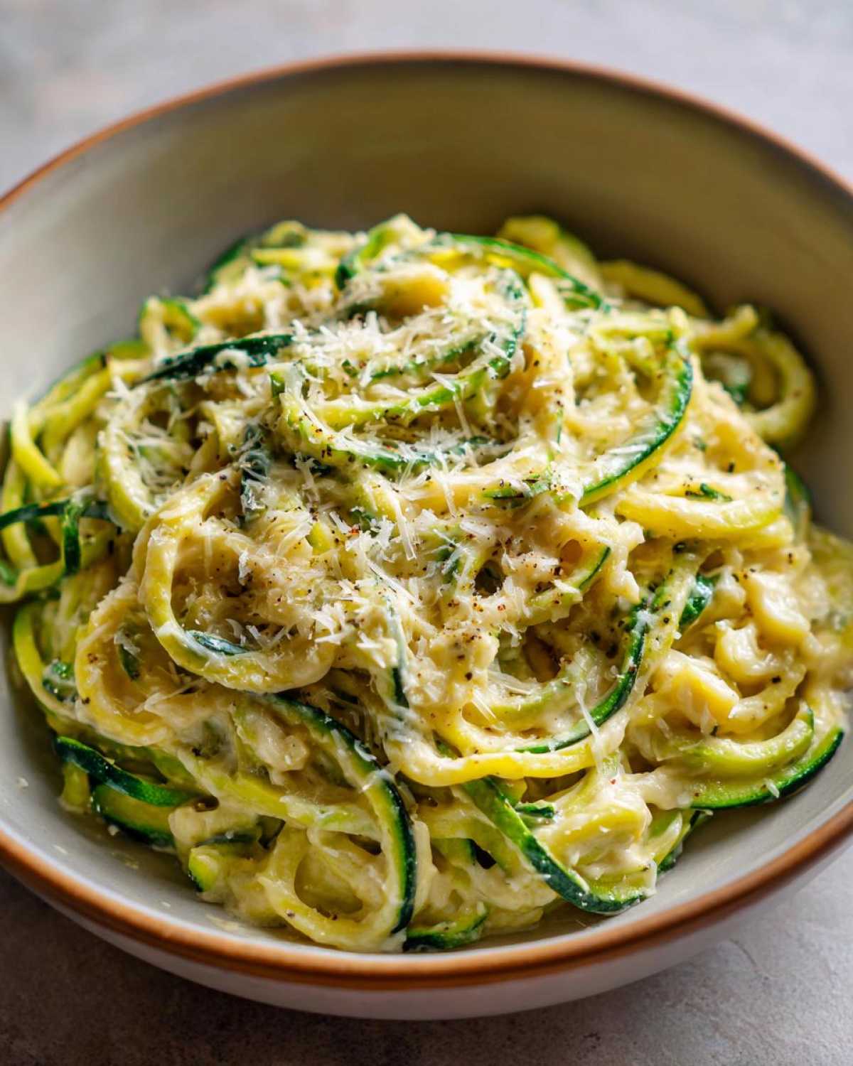 Zucchini Noodle Alfredo (Lightened Up) - detail 4
