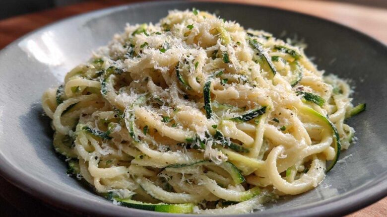Zucchini Noodle Alfredo (Lightened Up)