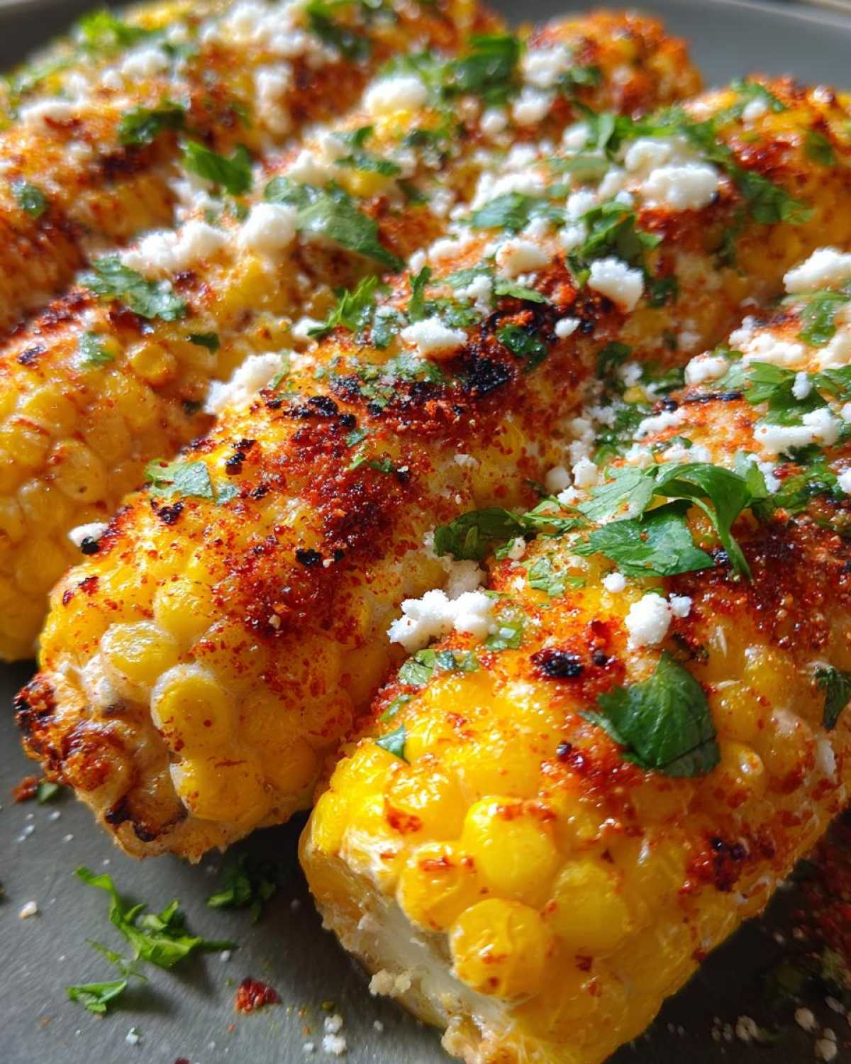 Air fryer Mexican street corn - detail 1