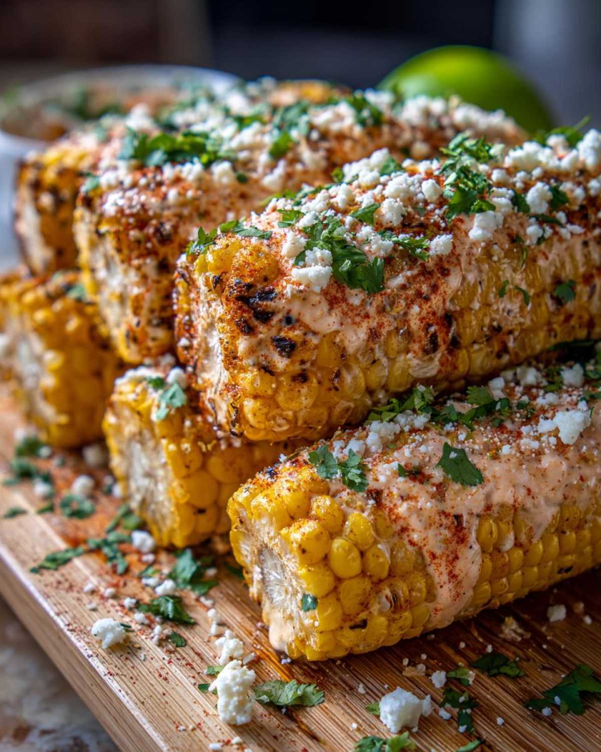 Air fryer Mexican street corn - detail 2