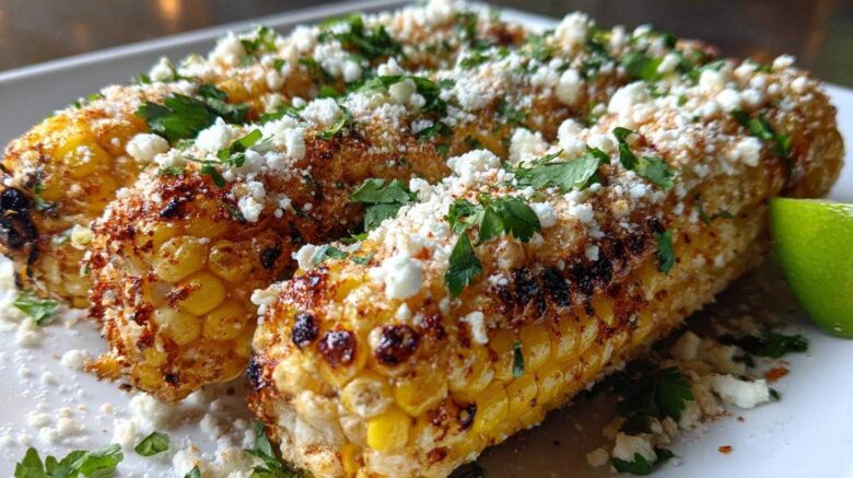 Air fryer Mexican street corn