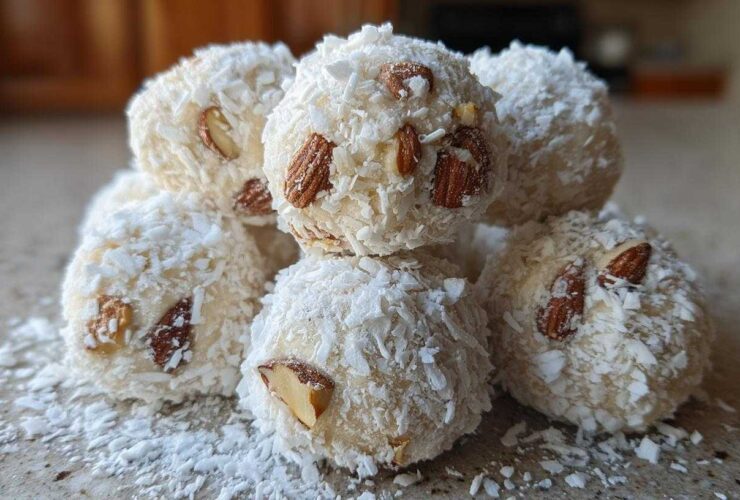 Almond Joy Snowball Cookies