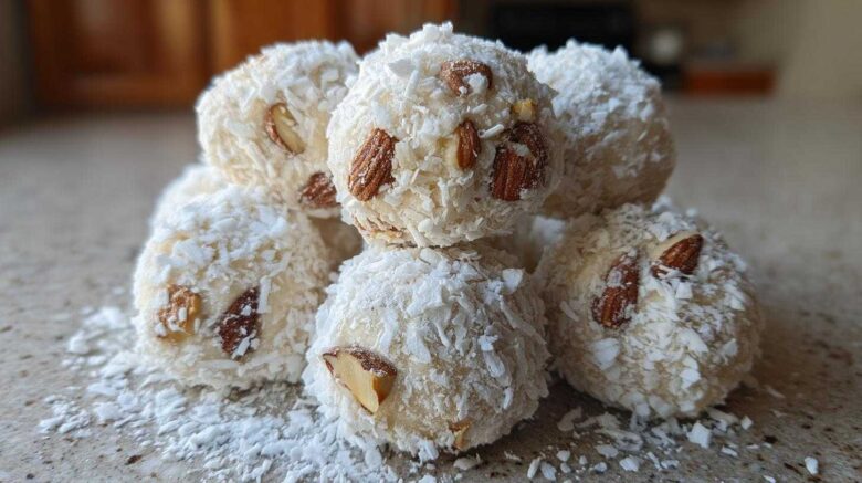 Almond Joy Snowball Cookies