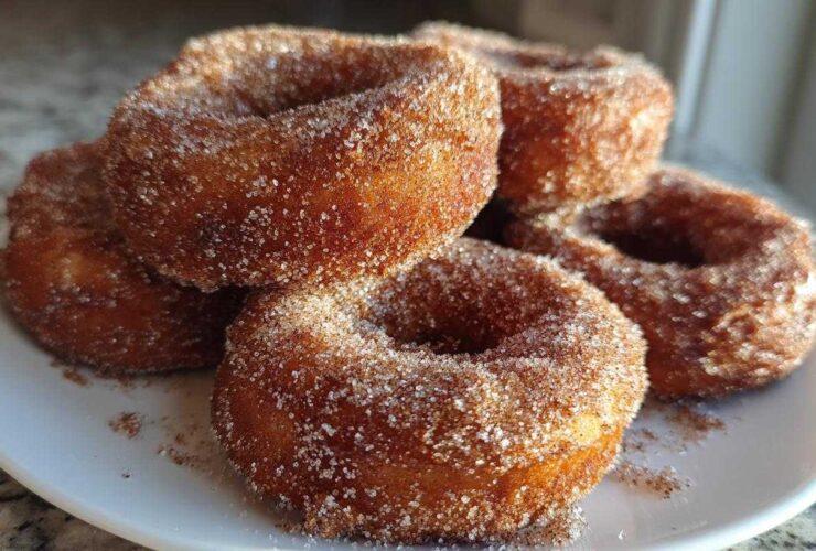 Apple Cider Donuts with Cinnamon Sugar