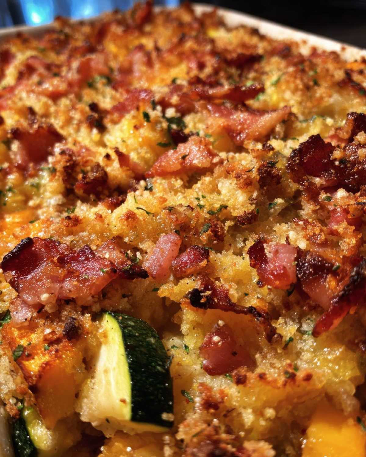 Bacon squash casserole - detail 2