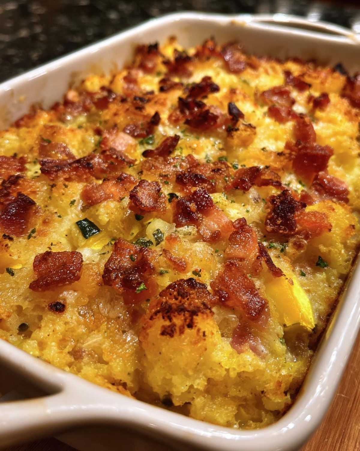 Bacon squash casserole - detail 4