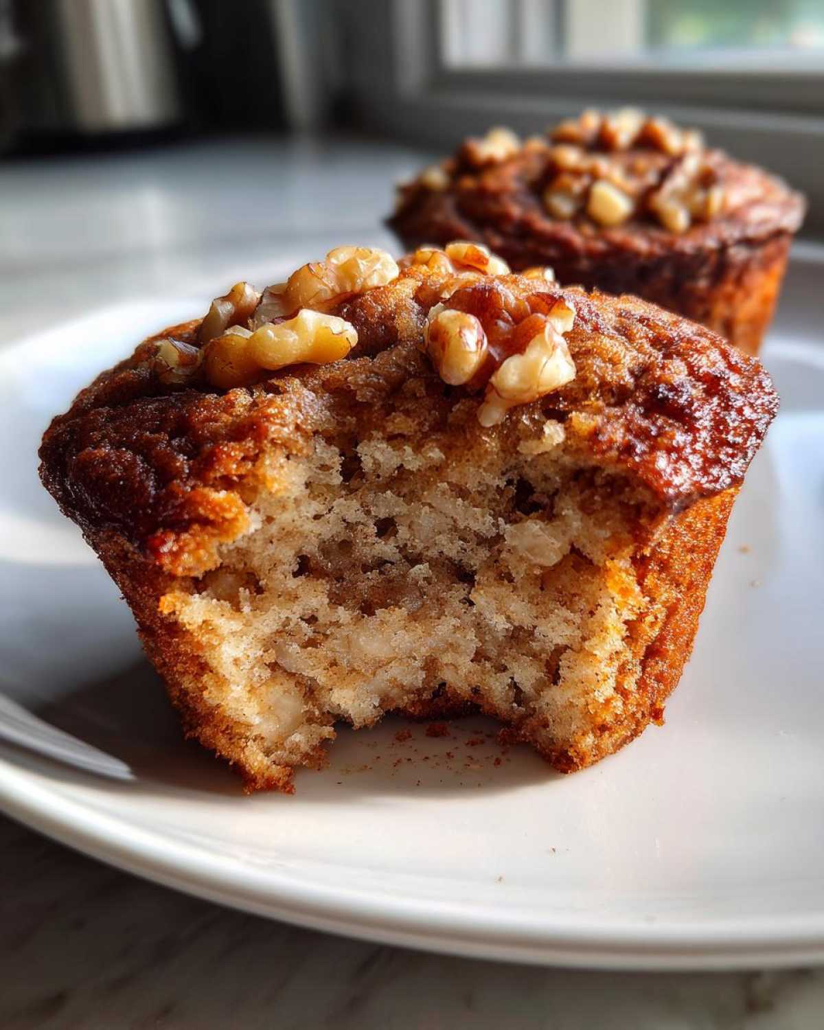 Banana walnut muffins - detail 1
