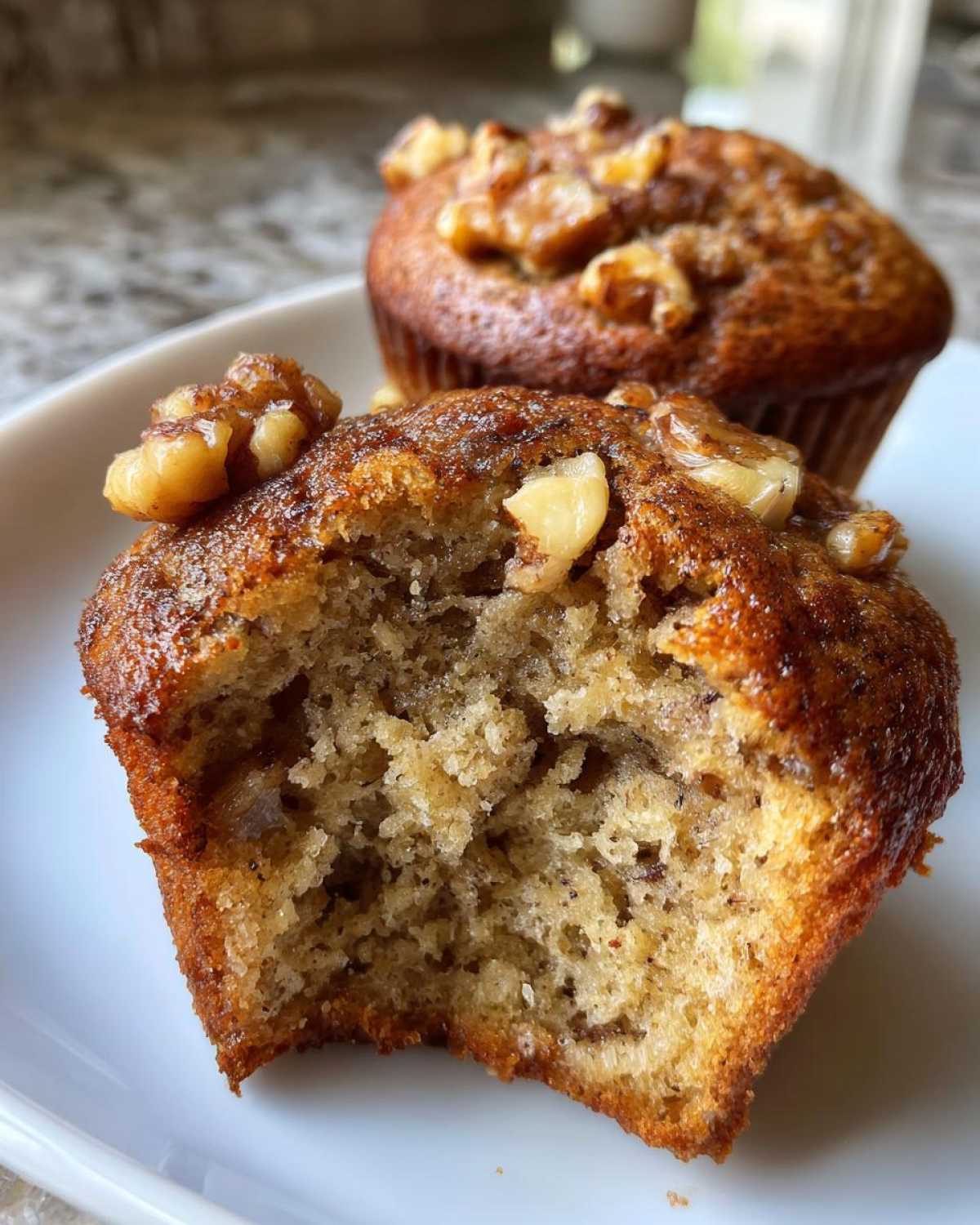 Banana walnut muffins - detail 3
