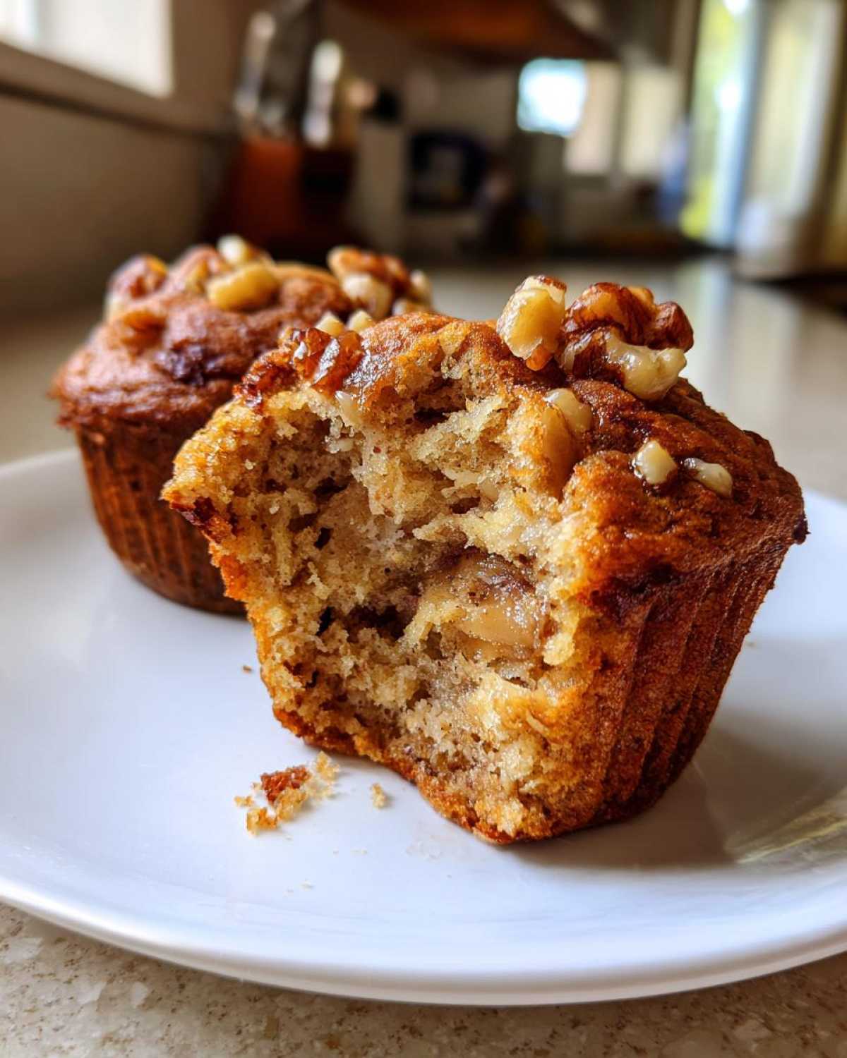 Banana walnut muffins - detail 4