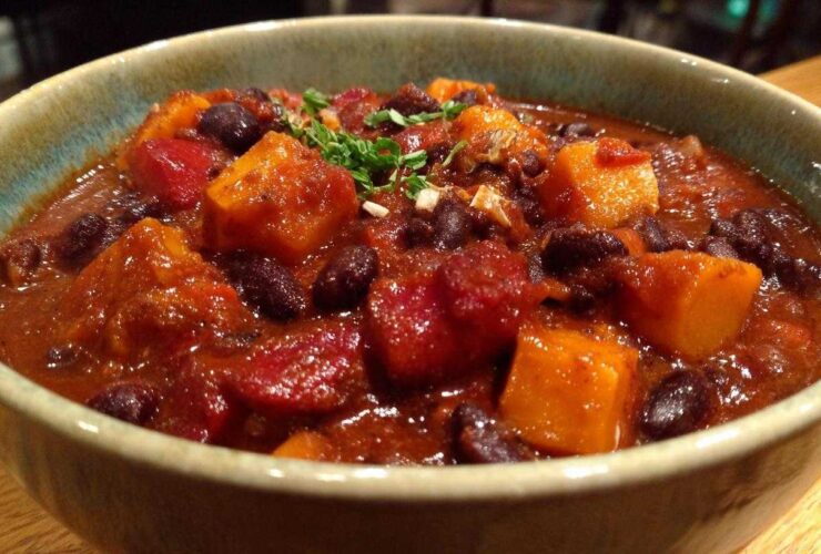 Beetroot and Black Bean Chili