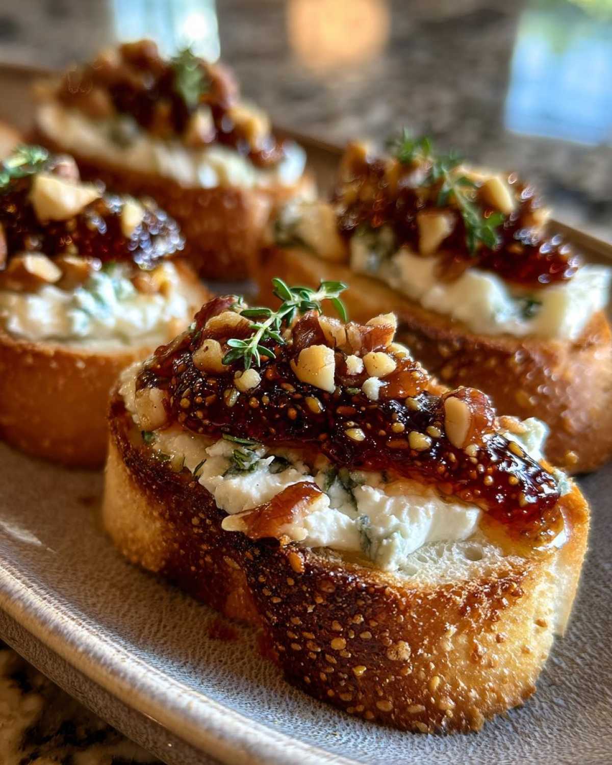 Blue Cheese and Fig Crostini - detail 3