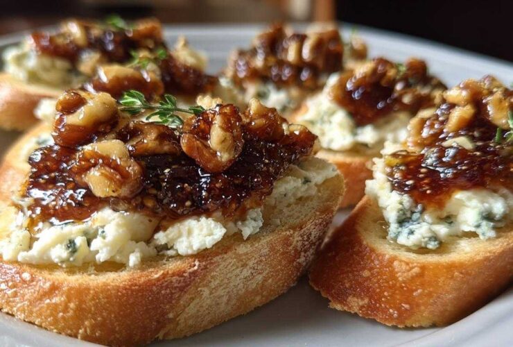 Blue Cheese and Fig Crostini