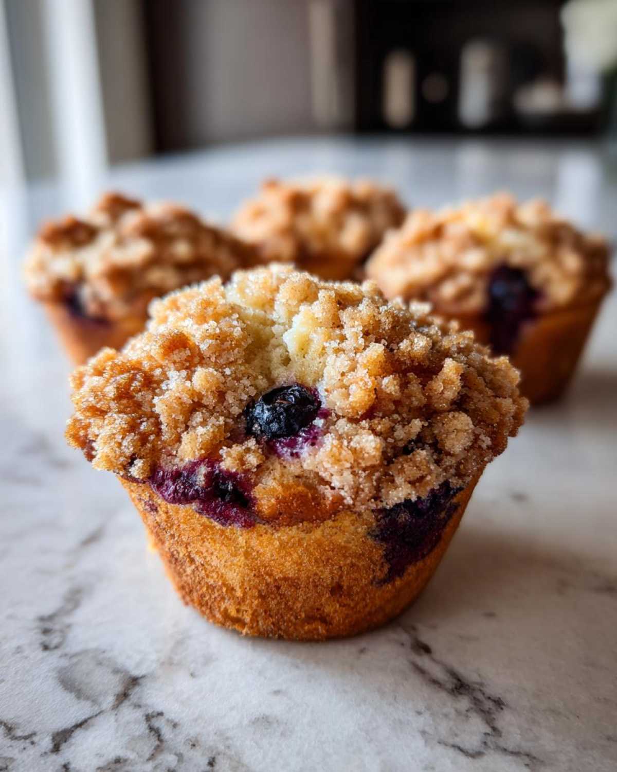 Blueberry streusel muffins - detail 1