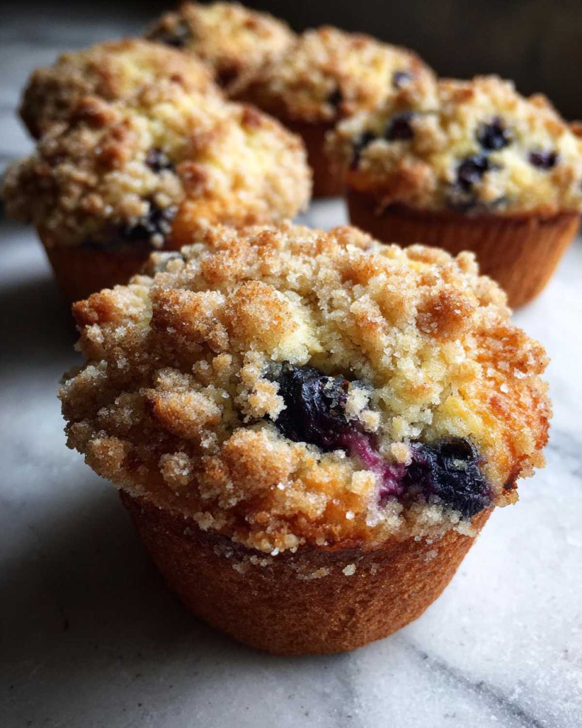 Blueberry streusel muffins - detail 3